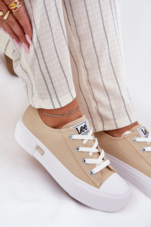 sieviešu puszābaki ar platformu LEE ISLA C WOMEN LOW 50251001 smilšu krāsas sieviešu puszābaki ar platformu LEE ISLA C WOMEN LOW 50251001 smilšu krāsas