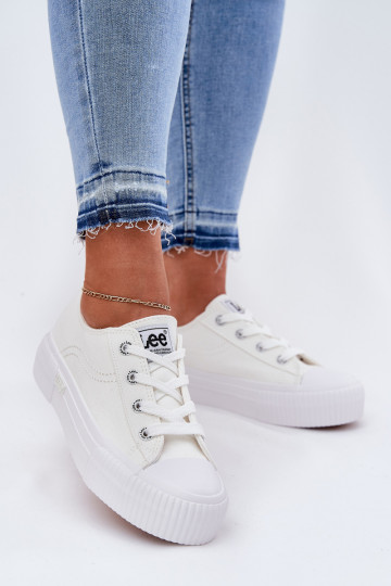 sieviešu puszābaki ar platformu LEE ISLA C WOMEN LOW 50251001 baltas krāsas 2