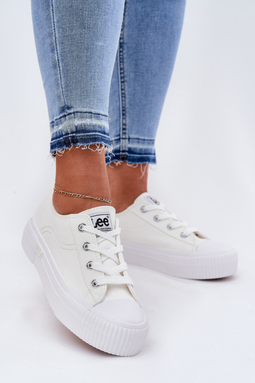 sieviešu puszābaki ar platformu LEE ISLA C WOMEN LOW 50251001 baltas krāsas sieviešu puszābaki ar platformu LEE ISLA C WOMEN LOW 50251001 baltas krāsas