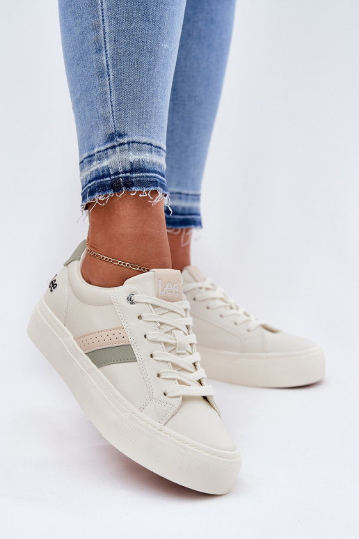 modeļa apavi  LEE LAYLA WOMEN LOW 50251003 Zgaszona Biel  modeļa apavi  LEE LAYLA WOMEN LOW 50251003 Zgaszona Biel