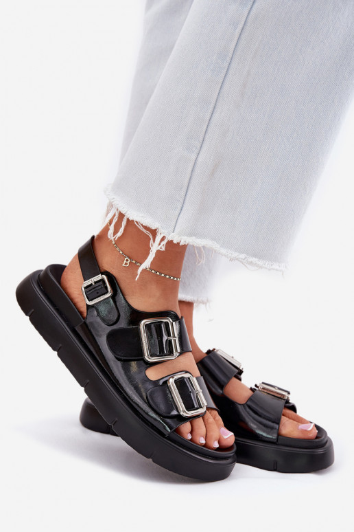 Lakotas basenes ar sprādzēm Big Star RR274662 Melns   Lakotas basenes ar sprādzēm Big Star RR274662 Melns