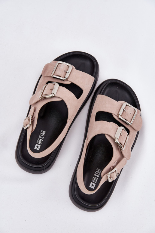 Zamšādas basenes ar sprādzēm Big Star RR274663 Gaiši sārtas krāsas Zamšādas basenes ar sprādzēm Big Star RR274663 Gaiši sārtas krāsas