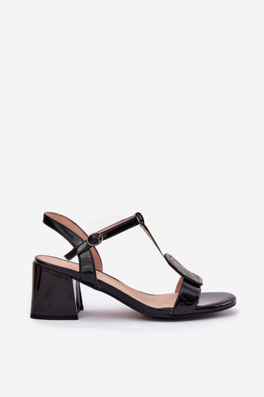 Lakotas basenes ar papēdi ar ornamentiem Vinceza 91134 Melns   Lakotas basenes ar papēdi ar ornamentiem Vinceza 91134 Melns