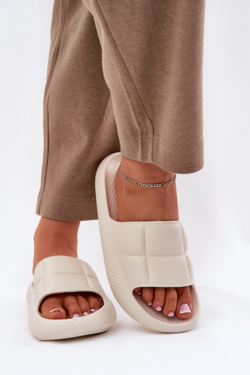 Vieglas čības uz pirksta sieviešu čības LEE MAYA SLIDER WOMEN LOW 50251016 smilšu krāsas