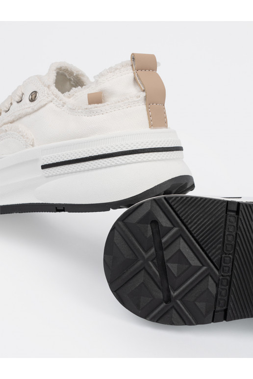 baltas krāsas  kurpes ar platformu