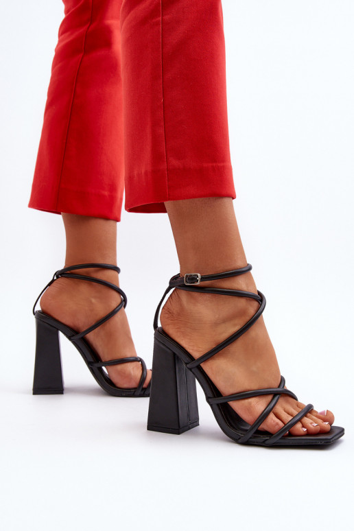  Elegantas augstpapēžu sandales Melns Josette