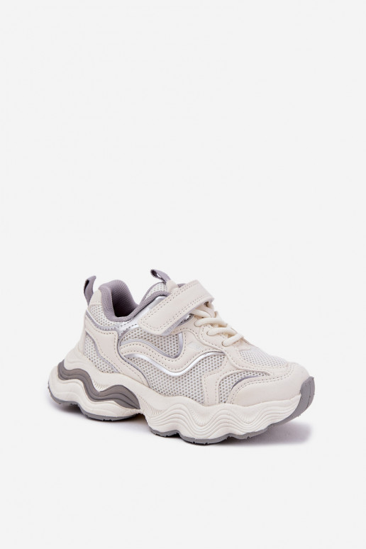  modeļa apavi Bērnu apavi ar masīvu zoli baltas krāsas Lianees