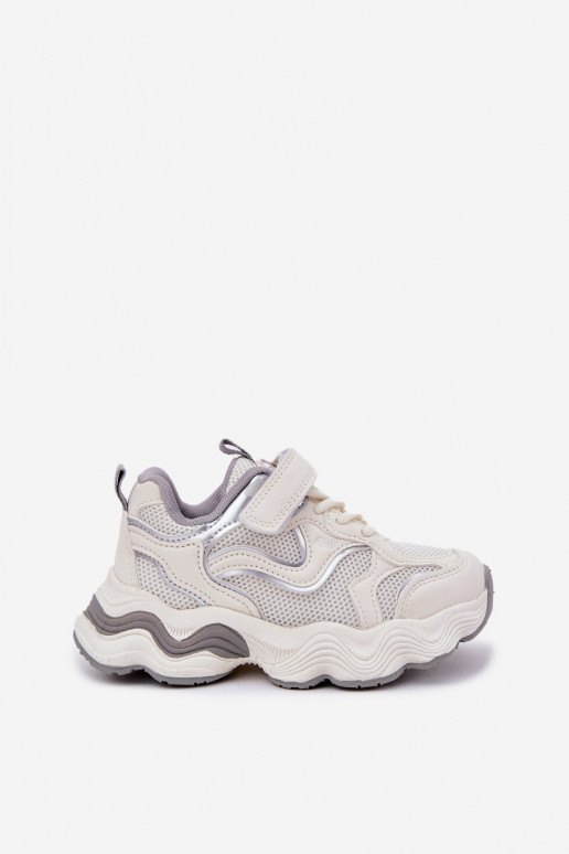  modeļa apavi Bērnu apavi ar masīvu zoli baltas krāsas Lianees