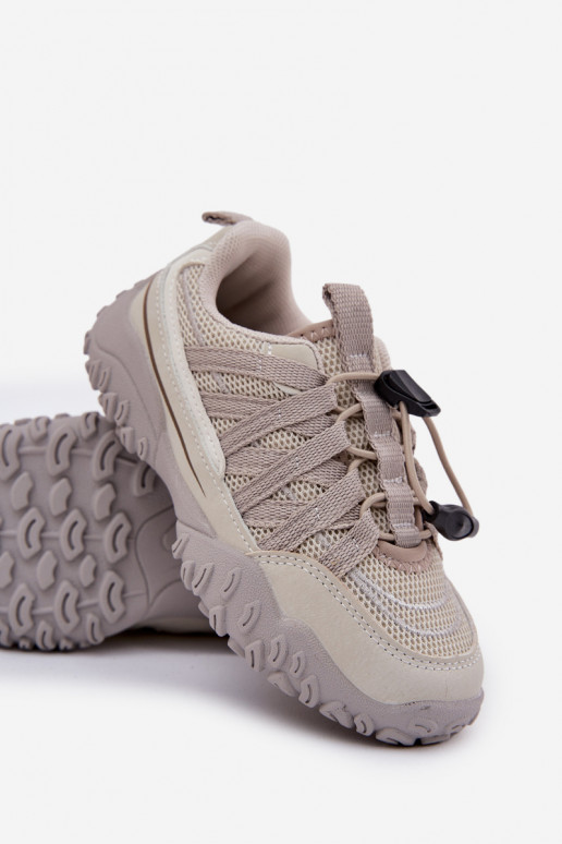  modeļa apavi Bērnu apavi ar elastīgu aizdari Ziloņkaula krāsas Nanelita