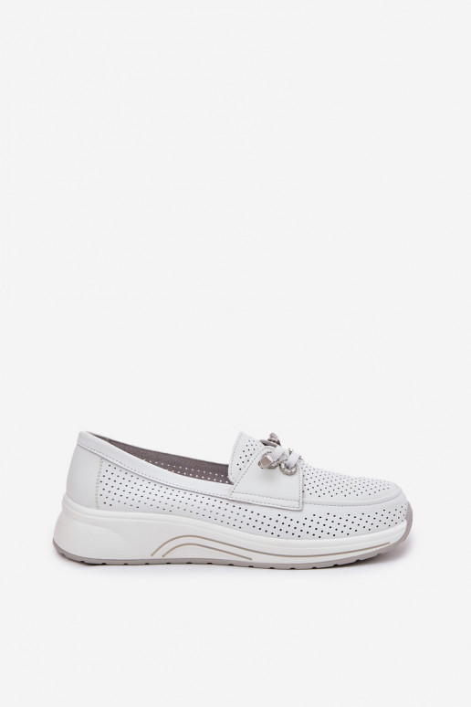 apavi no dabīgas ādas ar platformu Artiker 56C2101 baltas krāsas   apavi no dabīgas ādas ar platformu Artiker 56C2101 baltas krāsas