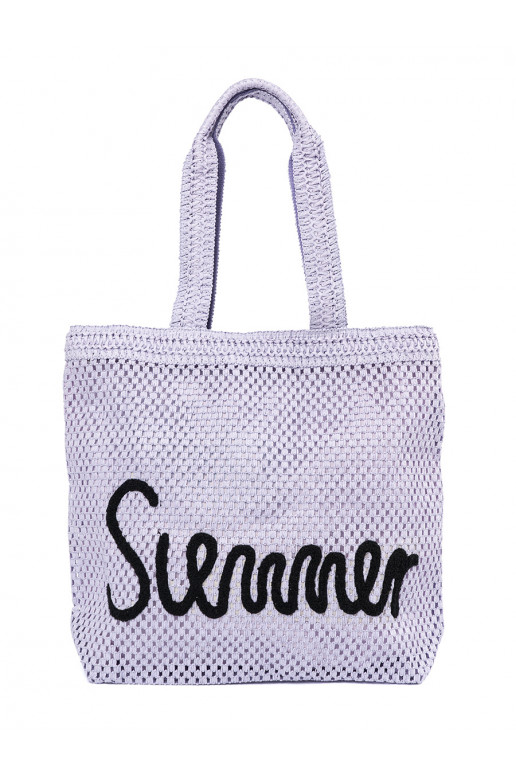 Violetās krāsas torba plażowa