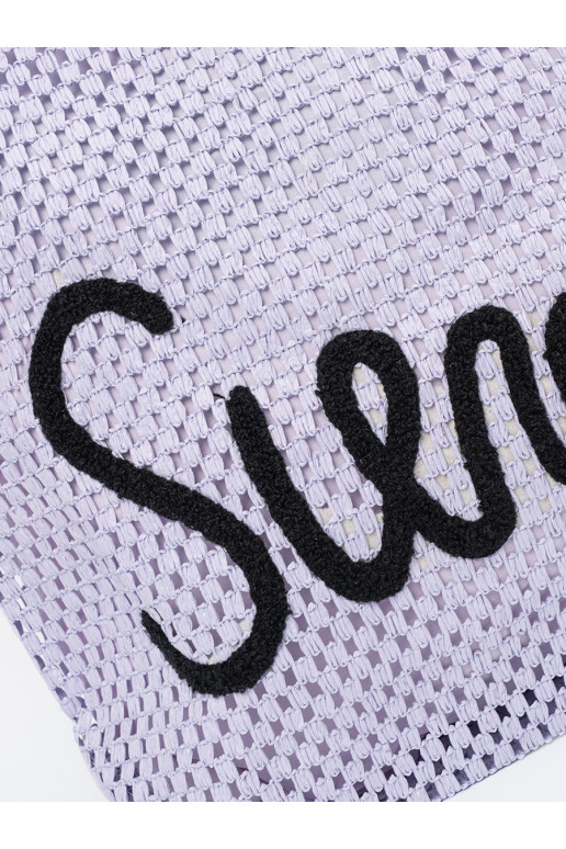 Violetās krāsas torba plażowa