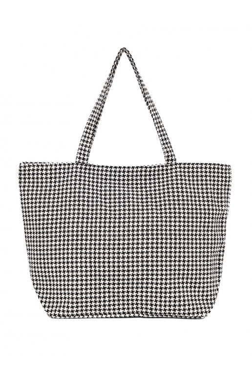 Maks plażowa melns-białą kratkę