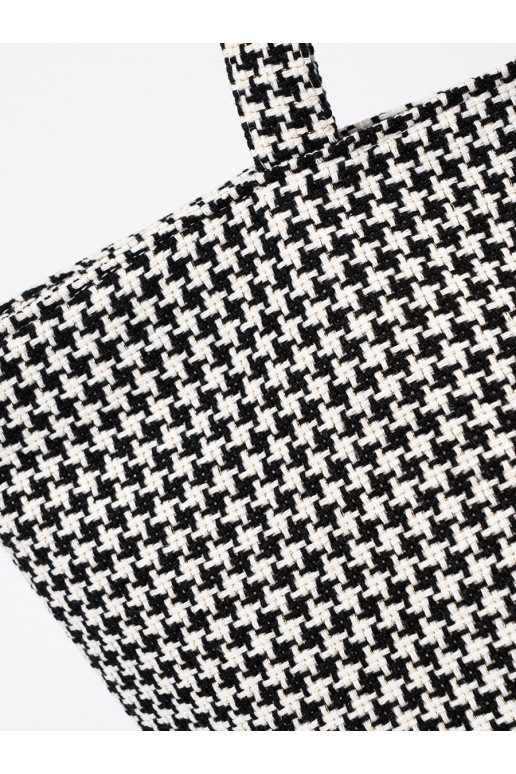 Maks plażowa melns-białą kratkę