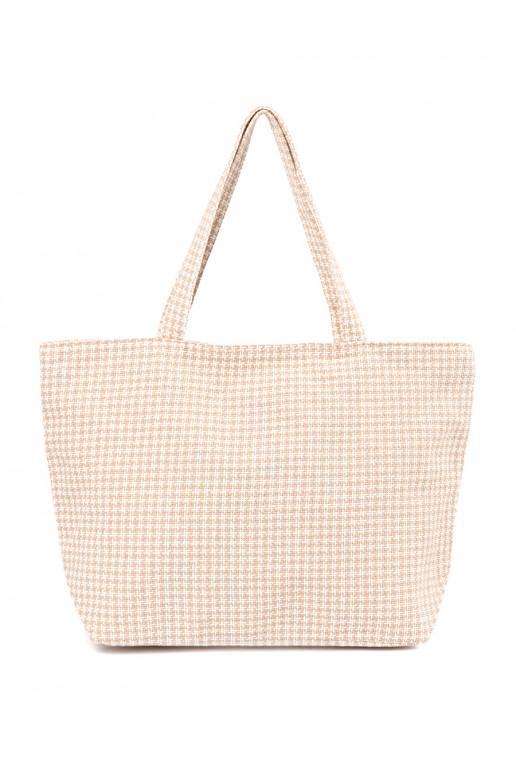 Maks plażowa bēšs-białą kratkę