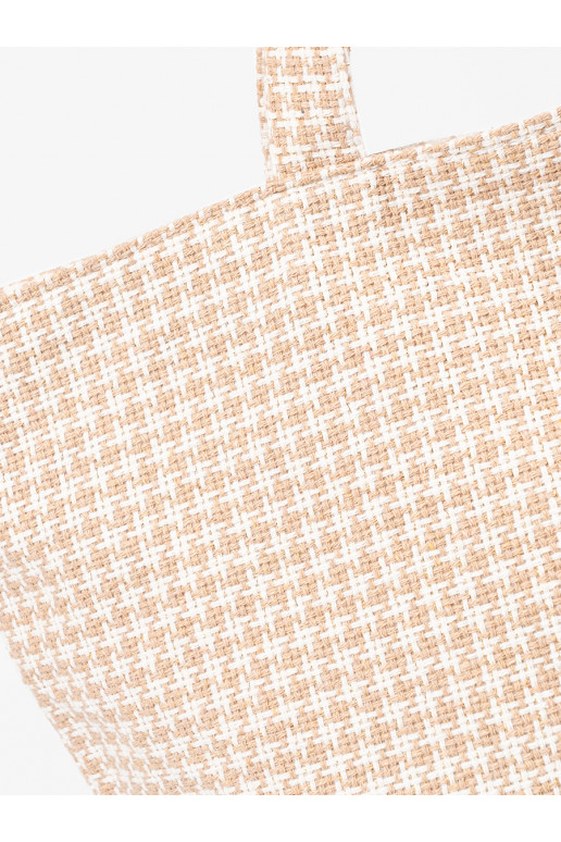 Maks plażowa bēšs-białą kratkę