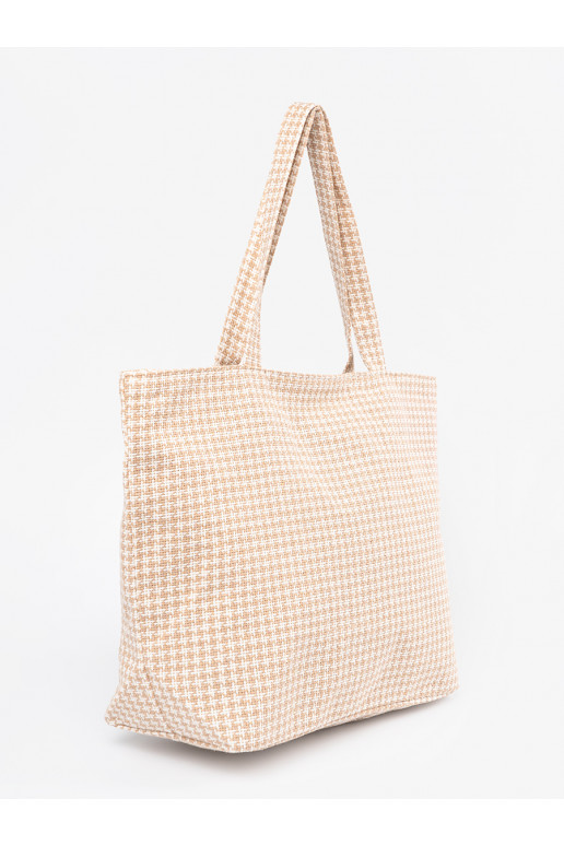 Maks plażowa bēšs-białą kratkę