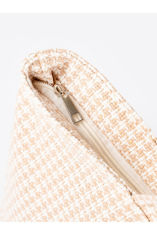 Maks plażowa bēšs-białą kratkę