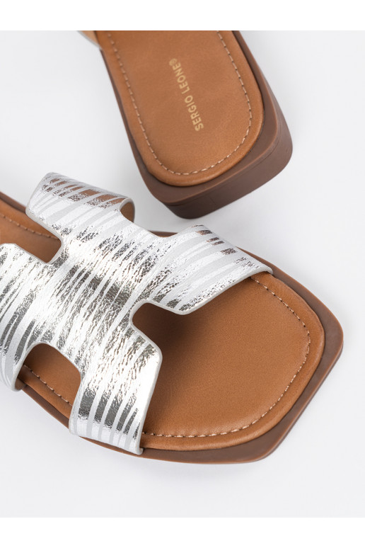 Sudraba krāsas čības  