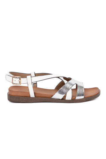 zempapēžu balta krāsa kurpes Sergio Leone