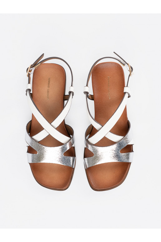 zempapēžu balta krāsa kurpes Sergio Leone