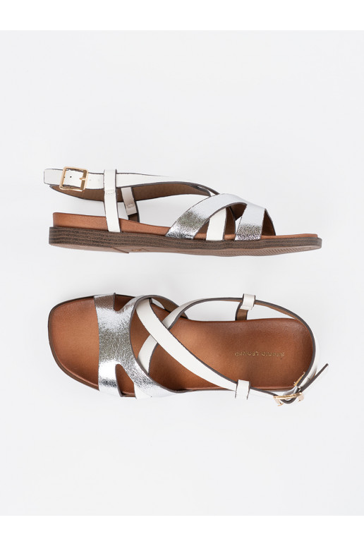 zempapēžu balta krāsa kurpes Sergio Leone