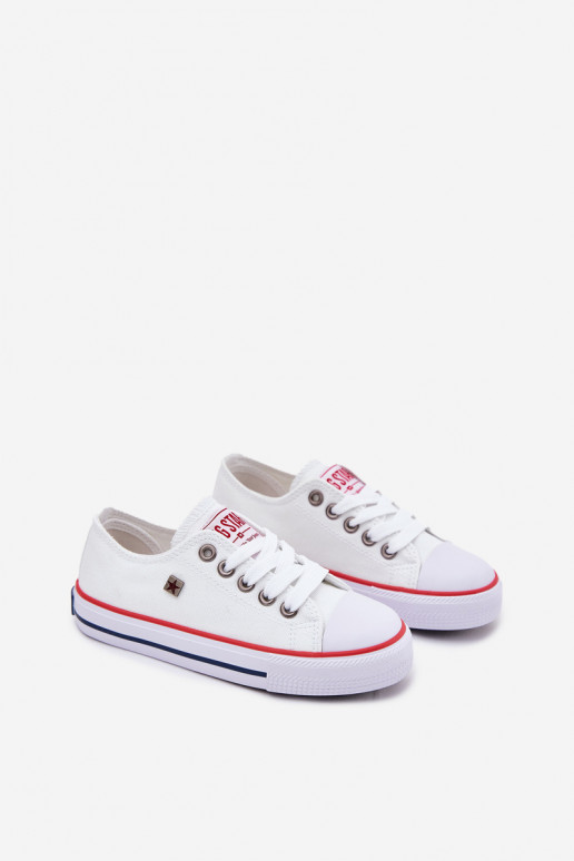 Bērnu klasiskā modeļa brīvā laika apavi Big Star DD374160 baltā krāsā