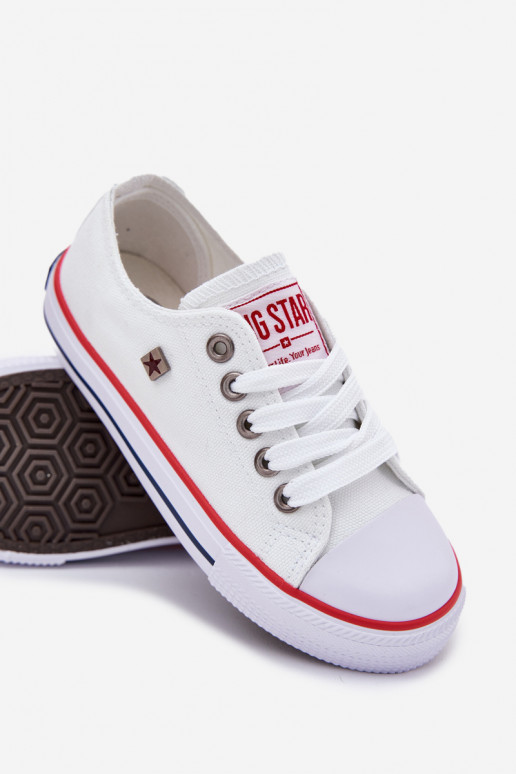 Bērnu klasiskā modeļa brīvā laika apavi Big Star DD374160 baltā krāsā