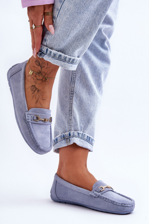  Klasiski zamšādas mokasīni Zilas krāsas Corinell