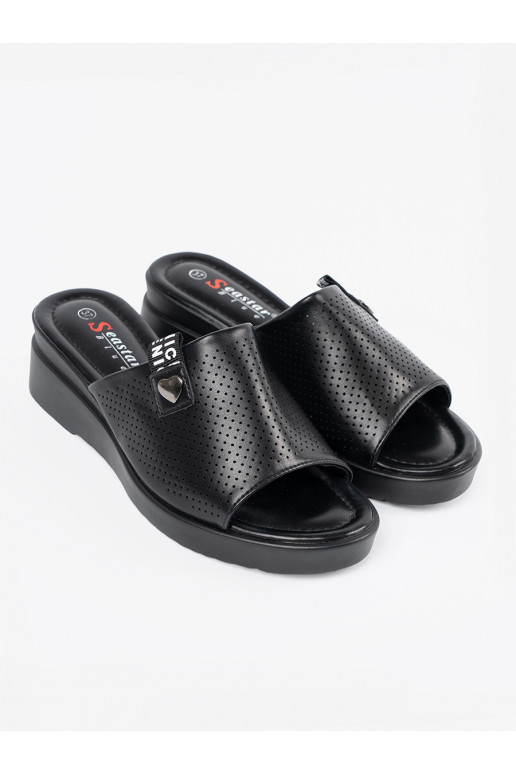 Melns čības  ar platformu 