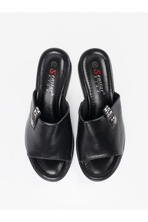 Melns čības  ar platformu 