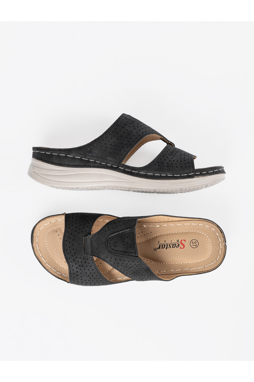 Melns  čības  z wycięciami