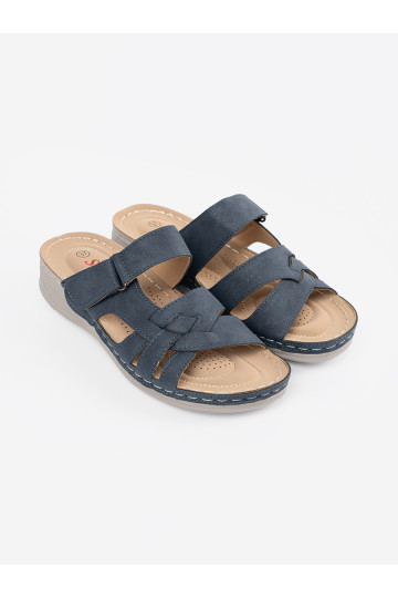 Zilas krāsas čības   z ozdobnym em 2