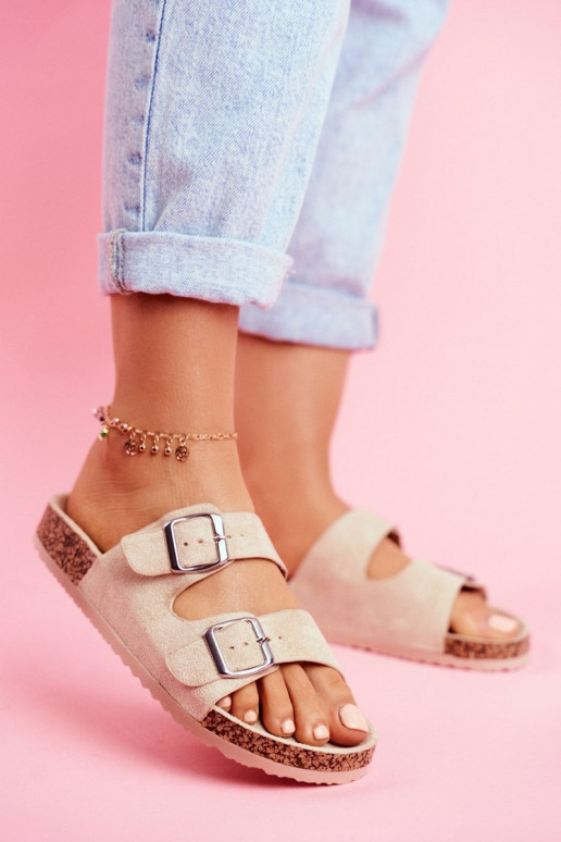  Čības  ar sprādzēm smilšu krāsas Si Senor