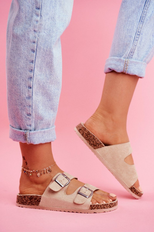  Čības  ar sprādzēm smilšu krāsas Si Senor