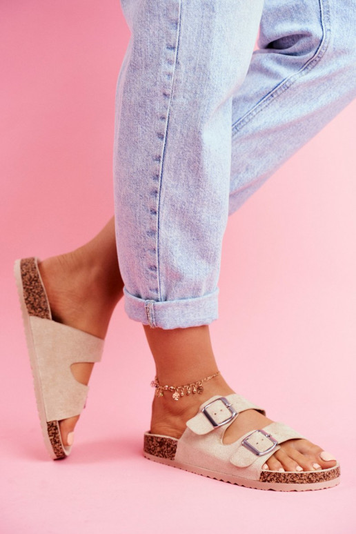  Čības  ar sprādzēm smilšu krāsas Si Senor