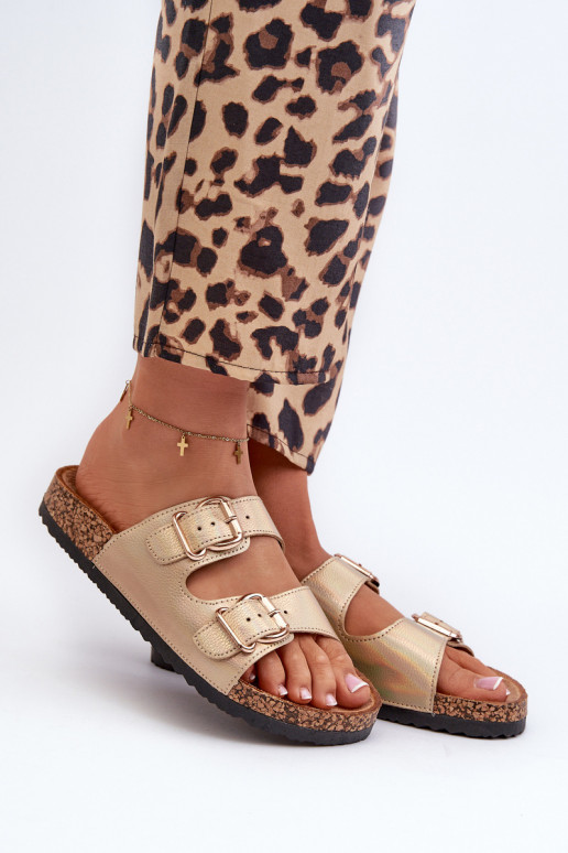 sieviešu čības ar sprādzēm Zelta krāsas Fronila