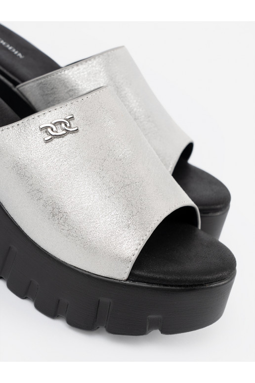 Sudraba krāsas čības  