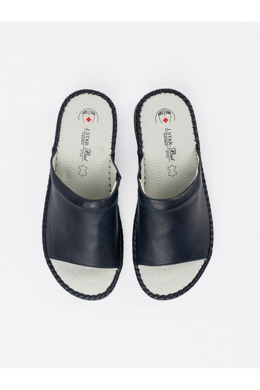 Čības  ze skórzaną wkładką Zilas krāsas