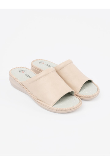 Ziloņkaula krāsas čības  z skórzaną wkładką 2