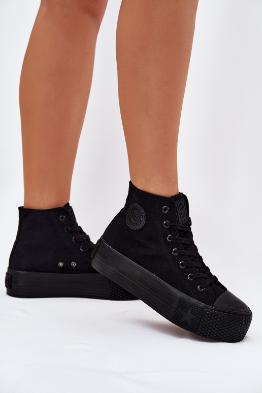 sieviešu puszābaki ar platformu Big Star RR274742 Melns