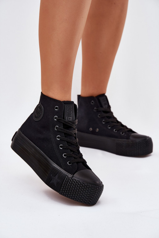 sieviešu puszābaki ar platformu Big Star RR274742 Melns