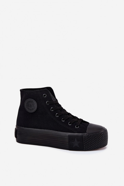 sieviešu puszābaki ar platformu Big Star RR274742 Melns