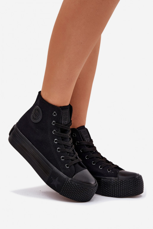 sieviešu puszābaki ar platformu Big Star RR274742 Melns