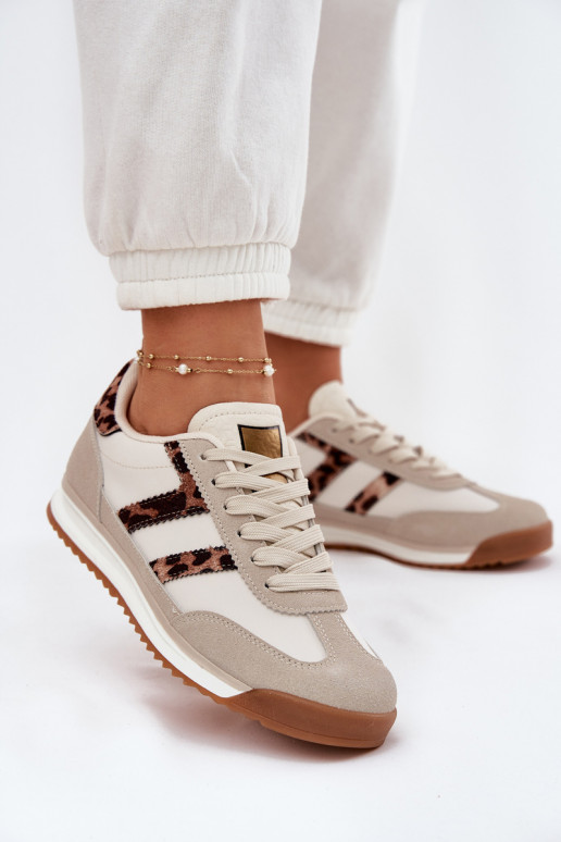   modeļa apavi  ar leoparda kažokādas rakstu smilšu krāsas Rulaana