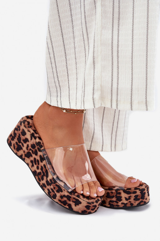 sieviešu čības Z Transparentnym em  ar leoparda kažokādas rakstu Meltiana sieviešu čības Z Transparentnym em  ar leoparda kažokādas rakstu Meltiana