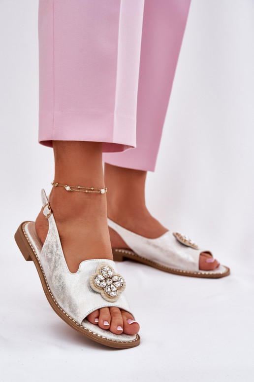 Sieviešu basenes ar platiem papēžiem  Detalem S.Barski KV51-080 Sudraba krāsas Sieviešu basenes ar platiem papēžiem  Detalem S.Barski KV51-080 Sudraba krāsas