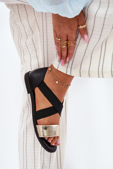 līdzenas zoles basenes Z Elastycznymi Paskami -Zelta krāsas Marinea 2