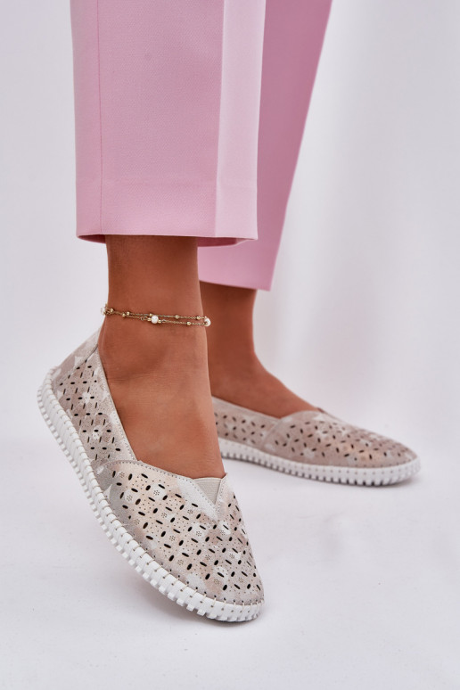 Ažūra zamšādas apavi  Zelta krāsas-Pelēkas krāsas Chulieta Ažūra zamšādas apavi  Zelta krāsas-Pelēkas krāsas Chulieta