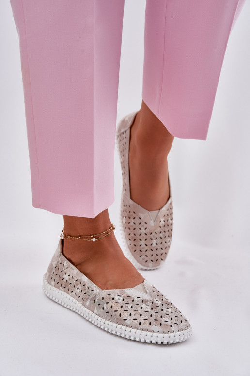 Ažūra zamšādas apavi  Zelta krāsas-Pelēkas krāsas Chulieta Ažūra zamšādas apavi  Zelta krāsas-Pelēkas krāsas Chulieta